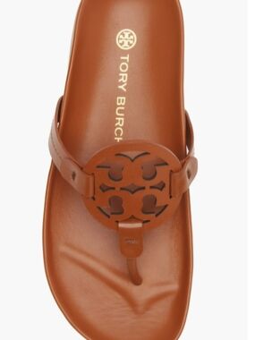 Tory Burch Miller Leather Thong Sandal - Brown